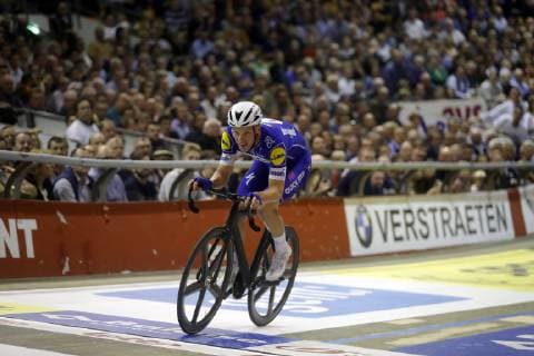 GENT, BELGIUM - NOVEMBER 18 : Iljo Keisse (BEL) of Quick Step Floors pictured during the 78th Lotto Six Days Vlaanderen Gent cycling race at Het Kuipke on November 18, 2018 in Gent, Belgium, 18 11 18 CYCLISME : Six jours de Gand - 18 11 2018 PhotoNews Panoramic 