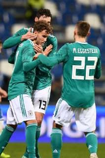 Fußball, U21, Italien - Deutschland Mg Reggio Emilia 19 11 2018 - amichevole Italia-Germania Under 21 foto Matteo Gribaudi Image nella foto: esultanza gol Luca Waldschmidt 