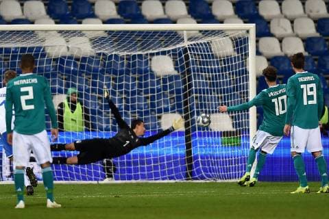 Sport Bilder des Tages Fußball, U21, Italien - Deutschland Db Reggio Emilia 19 11 2018 - amichevole Italia-Germania Under 21 foto Daniele Buffa Image nella foto: gol Luca Waldschmidt 