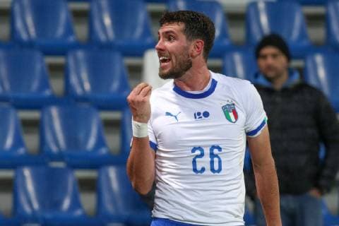 November 19, 2018 - Reggio Emilia, Reggio Emilia, Italy - Calabresi Arturo during the friendly match between Italy U21 U 21 and Germany U21 at Mapei Stadium on November 19, 2018 in Reggio Emilia, Italy. Italy U21 v Germany U21 - International Friendly Länderspiel  - ZUMAn230 20181119_zaa_n230_187 Copyright: xEmmanuelexCiancaglinix