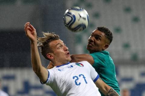 November 19, 2018 - Reggio Emilia, Reggio Emilia, Italy - La Gumina Antonino during the friendly match between Italy U21 U 21 and Germany U21 at Mapei Stadium on November 19, 2018 in Reggio Emilia, Italy. Italy U21 v Germany U21 - International Friendly Länderspiel  - ZUMAn230 20181119_zaa_n230_186 Copyright: xEmmanuelexCiancaglinix
