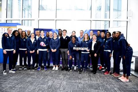 Tony Estanguet - President du Comite d Organisation des Jeux Olympiques et Paralympiques de Paris 2024 et l equipe de France Feminine de Handball HANDBALL : Entrainement et Conference de presse - Equipe de France Feminine - Creteil - 20 11 2018 JBAutissier Panoramic 