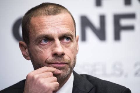 UEFA President Aleksander Ceferin pictured during a press conference PK Pressekonferenz of the Union of European Football Associations UEFA, Tuesday 20 November 2018 in Brussels. Earlier Tuesday, there was a meeting with the European Commissioner for Education, Culture, Youth and Sports. LAURIExDIEFFEMBACQ  x05473587x