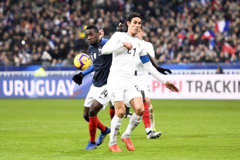 14 BLAISE MATUIDI (FRA) - 21 EDINSON CAVANI (URU) FOOTBALL : France vs Uruguay - Match Amical - 20 11 2018 AnthonyBIBARD FEP Panoramic 