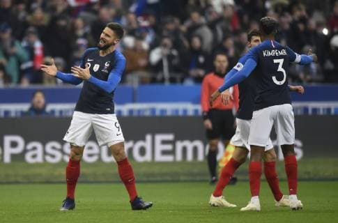Fußball, Frankreich - Uruguay Joie de Olivier Giroud (France) FOOTBALL : France vs Uruguay - Match Amical - Paris - 20 11 2018 FedericoPestellini PANORAMIC 