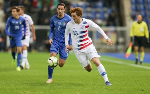 November 20, 2018 - Genk, Belgium - Genk, Belgium - Tuesday November 20, 2018: The men s national teams of the United States (USA) and Italy (ITA) play in an International Friendly Länderspiel game at Luminus Arena. Josh Sargent - ZUMAt139 20181120_zaa_t139_158 Copyright: xJohnxDortonx