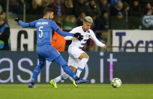 November 20, 2018 - Genk, Belgium - Genk, Belgium - Tuesday November 20, 2018: The men s national teams of the United States (USA) and Italy (ITA) play in an International Friendly Länderspiel game at Luminus Arena. Romain Gall - ZUMAt139 20181120_zaa_t139_148 Copyright: xJohnxDortonx