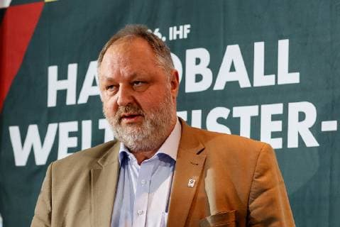 Munich Germany 21 11 2018 Press conference 50 days until Handball World Cup 2019 Andreas Michelmann President German Handball Federation DeFodi507