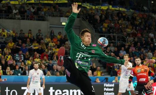 EHF Handball Champions League Group Phase 9 Matchday Rhein Neckar Löwen Telekom Veszprem HC on 21 11 2018 in the SAP Arena in Mannheim Baden Württemberg xmdx Mikler Roland 16 goalkeeper Telekom Veszprem Rhein Neckar Löwen Telekom Veszprem HC