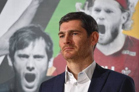 Henning Fritz World Champion 2007 and World Cup Ambassador Hamburg single image cut single motif portrait portrait press conference Ó50 days up to the Handball World Cup 2019Ó on 21 11 2018 in Munich