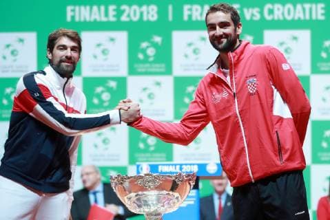 Davis Cup - Men s Doubles Draw 22.11.2018.,Stadium Pierre-Mauroy, France, Lille - Men s Doubles Draw for Davis Cup Final s France - Croatia .. Jeremy Chardy, Marin Cilic.  SanjinxStrukic PIXSELL