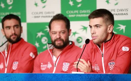 Davis Cup - Croatia press 22.11.2018.,Stadium Pierre-Mauroy, France, Lille - Davis Cup.Croatia press conference PK Pressekonferenz . Borna Coric.  SanjinxStrukic PIXSELL