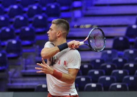 Finale Coupe Davis 2018 - Borna Coric - Croatie TENNIS : Finale Coupe Davis - Lille - 22 11 2018 chryslenecaillaud panoramic 