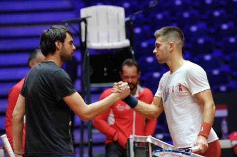 Finale Coupe Davis 2018 - Borna Coric - Croatie TENNIS : Finale Coupe Davis - Lille - 22 11 2018 chryslenecaillaud panoramic 