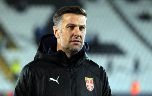 20.11.2018 Belgrade Serbia-Lithuania UEFA Nations League men s football Mladen Krstajic Serbia head coach : 