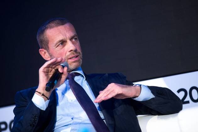 November 23, 2018 - Portoroz, Slovenia, Slovenia - Aleksander Ceferin The UEFA president on Conference in Portoroz on November 23, Slovenia. Aleksander Ceferin President Of UEFA On Sporto Conference In Portoroz  - ZUMAn230 20181123_zaa_n230_036 Copyright: xDamjanxZibertx