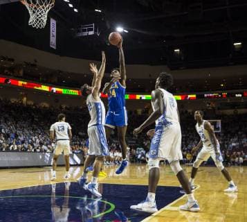 Nov 23 2018 Las Vegas, NV U.S.A. UCLA guard Jalen Hill (24) drives to the hoop during the NCAA College League USA Men s Basketball Continental Tire Las Vegas Invitational between UCLA Bruins and the North Carolina Tar Heels 78-94 lost at The Orleans Arena Las Vegas, NV. CSM NCAA Men s Basketball Continental Tire Las Vegas Invitational 2018: UCLA vs North Carolina NOV 23 - ZUMAc04_ 20181123_zaf_c04_267 Copyright: xThurmanxJamesx