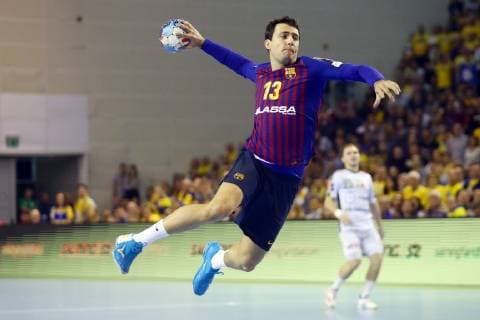 Kielce , Hala Legionow 24.11.2018 pilka reczna Velux Liga Mistrzow 2018 2019 Grupa A Vive Kielce - Barca Lassa NZ Aitor Arino ( FCB ) FOT Michal Nowak Newspix.pl Kielce , Legion s Hall 24.11.2018 sport handball Velux EHF Men s Champions League Group Phase Group A Vive Kielce - Barca Lassa FC Barcelona Barca photo by Michal Nowak Newspix.pl --- Newspix.pl  181124MIN_334