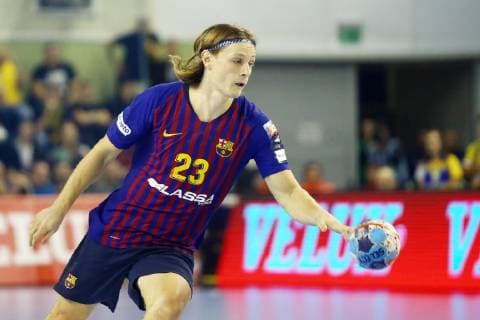 Kielce , Hala Legionow 24.11.2018 pilka reczna Velux Liga Mistrzow 2018 2019 Grupa A Vive Kielce - Barca Lassa NZ Jure Dolenec ( FCB ) FOT Michal Nowak Newspix.pl Kielce , Legion s Hall 24.11.2018 sport handball Velux EHF Men s Champions League Group Phase Group A Vive Kielce - Barca Lassa FC Barcelona Barca photo by Michal Nowak Newspix.pl --- Newspix.pl  181124MIN_340