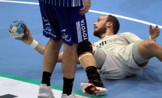 24.11.2018 Szeged(Hungary) MOL-Pick Szeged-PSG Paris Saint-Germain HB Velux EHF Champions League men s handball Henrik Toft Hansen PSG Paris Saint-Germain HB during lost match : 
