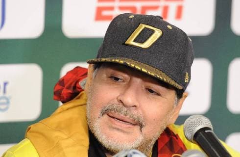 Dorados de Sinaloa s head coach, Argentinian Diego Armando Maradona, speaks during a press conference PK Pressekonferenz in Ciudad Juarez, Mexico, 24 November 2018. Press conference of Maradona !ACHTUNG: NUR REDAKTIONELLE NUTZUNG!  Copyright: xHectorxDayerx AME255 20181125-636787247974379360