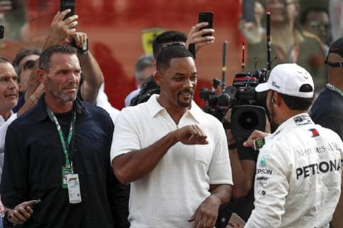 Motorsports: FIA Formula One World Championship WM Weltmeisterschaft 2018, Grand Prix of Abu Dhabi, World Championship;2018;Grand Prix;Abu Dhabi, the actor Will Smith has made an appearance at the Abu Dhabi F1: Abu Dhabi United Arab Emirates