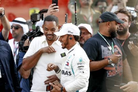 Motorsports: FIA Formula One World Championship WM Weltmeisterschaft 2018, Grand Prix of Abu Dhabi, World Championship;2018;Grand Prix;Abu Dhabi, the actor Will Smith has made an appearance at the Abu Dhabi F1: Abu Dhabi United Arab Emirates