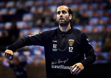 25 11 2018 xlakx EHF Cup 3 Round Fuechse Berlin Aalborg Handbold emspor v l Silvio Heinevetter Fuechse Berlin 12 Berlin