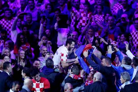 Davis Cup final France - Croatia 25.11.2018., Lille, France - Pierre-Mauroy stadium, the final of Davis Cupa between France and Croatia. Match Lucas Pouille VS Marin Cilic. Croatia won Davis Cup.Marin Cilic  SanjinxStrukic PIXSELL
