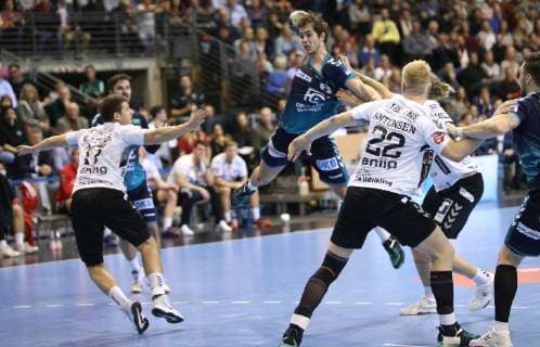 25 11 2018 Handball EHF Cup 3 Round 6 Matchday Fuechse Berlin Aalborg Handbold Picture Jacob Tandrup Holm Fuechse Berlin Handball EHF Cup 3 Round 6 Matchday Fuechse Berlin Aalborg Handbold