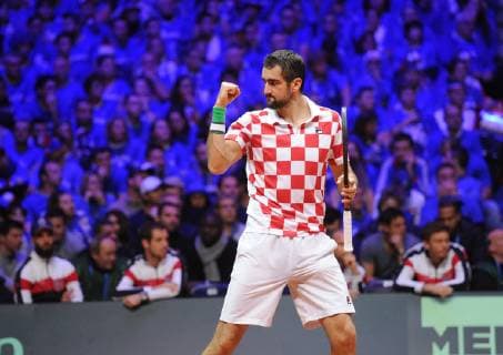 Finale Coupe Davis 2018 - Marin Cilic - Croatie - victoire coupe davis TENNIS : Finale Coupe Davis - Lille - 25 11 2018 chryslenecaillaud panoramic 