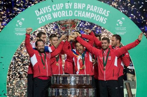 2018 Davis Cup Final FRA v CRO Victory ceremony Team CRO 2018 Davis Cup Final FRA v CRO