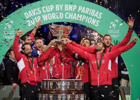 2018 Davis Cup Final FRA v CRO Victory ceremony Team CRO 2018 Davis Cup Final FRA v CRO
