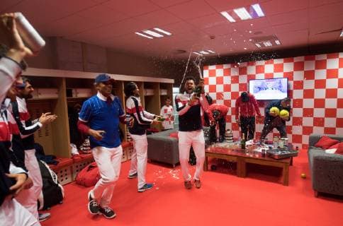 2018 Davis Cup Final FRA v CRO Team CRO Yannick Noah FRA Jo Wilfried Tsonga FRA Locker room 2018 Davis Cup Final FRA v CRO