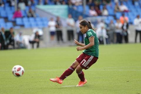 Mexico s Natalia Mauleon in action, during the quarter-final match of the U-17 Women s World Cup between Mexico and Ghana, at the Charrua stadium in Montevideo, Uruguay, 25 November 2018. Mexico vs Ghana !ACHTUNG: NUR REDAKTIONELLE NUTZUNG!  Copyright: xFedericoxAnfittix AME511 20181125-636787855930358284