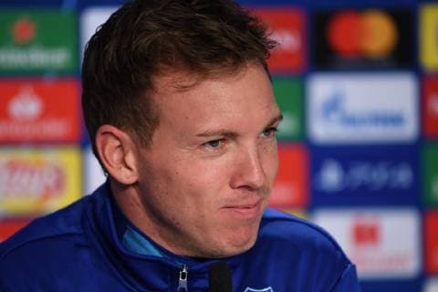 26 11 2018 xmeix Football UEFA Champions League TSG 1899 Hoffenheim PK with final training emspor v l Hoffenheims coach Julian Nagelsmann TSG 1899 Hoffenheim DFL DFB REGULATIONS PROHIBIT ANY USE OF PHOTOGRAPHS as IMAGE SEQUENCES and or QUASI VIDEO Sinsheim prio:1