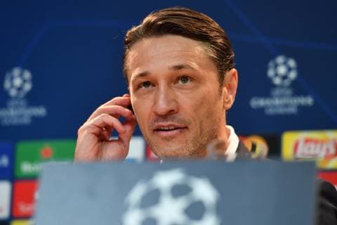 Niko KOVAC coach Bayern Muenchen gestures skeptical single picture cut single motif portrait portrait press conference FC Bayern Muenchen before the Champions League match against Benfica Lisbon football on 26 11 2018