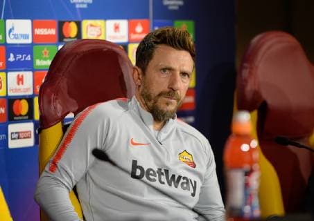 November 26, 2018 - Rome, Italy - Head coach of AS Roma Eusebio Di Francesco attends a pre-match news conference ahead of the UEFA Champions League Group G against Real Madrid FC, Trigoria, november 26, 2018 AS Roma - press conference PK Pressekonferenz  - ZUMAn230 20181126_zaa_n230_012 Copyright: xSilviaxLorex