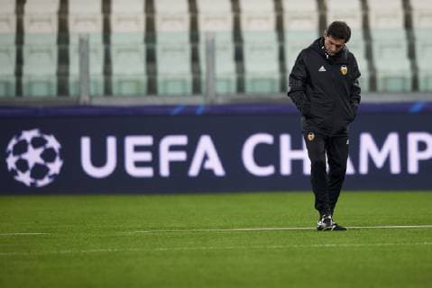 November 26, 2018 - Turin, Italy - Marcelino Garcia Toral during the training before the UEFA Champions League match between Juventus and Valencia CF at Allianz Juventus Stadium in Turin, Italy on November 26, 2018 Juventus v Valencia - Champions League previews  - ZUMAn230 20181126_zaa_n230_179 Copyright: xJosexBretonx