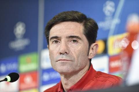 Valencia press conference PK Pressekonferenz Marcelino Garc?a Toral head coach during the Valencia Press Conference at Juventus Stadium, Turin Content Not Available For UK Newspapers Copyright: xAntonioxPoliax FIL-12604-0012