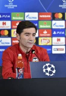 Valencia press conference PK Pressekonferenz Marcelino Garc?a Toral head coach during the Valencia Press Conference at Juventus Stadium, Turin Content Not Available For UK Newspapers Copyright: xAntonioxPoliax FIL-12604-0022