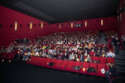 many visitors in the cinema auditorium cinema premiere more than only 90 minutes football event 26 11 2018 Augsburg Bayern Deutschland Copyright: xkolbert-press ChristianxKolbertx