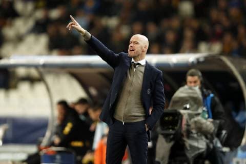 Ajax coach Erik ten Hag during the UEFA Champions League group E match between AEK FC and Ajax Amsterdam at the OAKA Spyros Louis on November 27, 2018 in Athens, Greece UEFA Champions League 2018 2019 xVIxVIxImagesx xMauricexvanxSteenxIVx 12908437