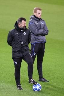 Club Brugge s head coach Ivan Leko and Club s assistant coach Edward Still pictured during a training session of Belgian soccer team Club Brugge KV in Dortmund, Germany, Tuesday 27 November 2018. Tomorrow Club will meet German team Borussia Dortmund on day five of the UEFA Champions League, in group A. BRUNOxFAHY  x05477982x