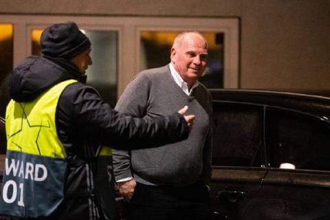 27 11 2018 xkvx Football UEFA Champions League FC Bayern Muenchen Benfica Lisbon emspor v l President Uli Hoeness FC Bayern Muenchen DFL DFB REGULATIONS PROHIBIT ANY USE OF PHOTOGRAPHS as IMAGE SEQUENCES and or QUASI VIDEO Munich