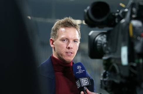 Julian NAGELSMANN coach 1899 Hoffenheim UEFA Champions League TSG 1899 Hoffenheim vs. Schachtar Donezk Groupe F 5 Matchday November 27 2018 Wirsol Rhein Neckar Arena Germany YmdY DFL DFL regulations prohibit any use of photographs as image sequences and or quasi video TSG 1899 Hoffenheim Schachtar Donezk