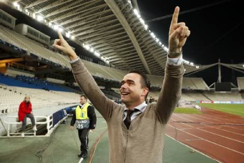 Ajax technical director Marc Overmars during the UEFA Champions League group E match between AEK FC and Ajax Amsterdam at the OAKA Spyros Louis on November 27, 2018 in Athens, Greece UEFA Champions League 2018 2019 xVIxVIxImagesx xMauricexvanxSteenxIVx 12909184