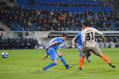27 11 2018 xmeix Football UEFA Champions League TSG 1899 Hoffenheim FC Shakhtar Donetsk emspor v l The 0 1 for Donetsk by Ismaily Schachtar Donezk against Havard Nordveit TSG 1899 Hoffenheim DFL DFB REGULATIONS PROHIBIT ANY USE OF PHOTOGRAPHS as IMAGE SEQUENCES and or QUASI VIDEO Sinsheim prio:1