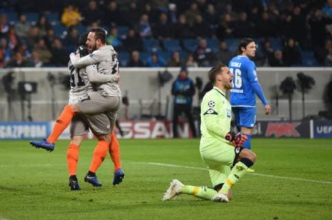 27 11 2018 xmeix Fussball UEFA Champions League TSG 1899 Hoffenheim FC Shakhtar Donetsk emspor v l The 0 1 for Donetsk by Ismaily Schachtar Donezk with Butko Bohdan Schachtar Donezk against Havard Nordveit TSG 1899 Hoffenheim and Oliver Baumann TSG 1899 Hoffenheim DFL DFB REGULATIONS PROHIBIT ANY USE OF PHOTOGRAPHS as IMAGE SEQUENCES and or QUASI VIDEO VIDEO PROHIBIT ANY USE OF PHOTOGRAPHS as IMAGE SEQUENCES and or QUASI VIDEO VESI prio:1