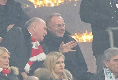 Uli HOENESS (FCB President ), FCB President and chairman, Karl-Heinz RUMMENIGGE (CEO, Vorstandsvorsitzender FCB AG) FC BAYERN MUNICH - BENFICA LISBON UEFA Football Champions League , Munich, November 27, 2018, Season 2018 2019, group stage, group E, FCB, Lissabon, Photographer: Peter Schatz MAGICS